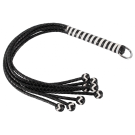 Leather Flogger with Balls