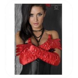 Rode Handschoenen met Strass