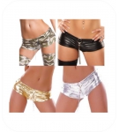 Army Wetlook Hotpants with chain